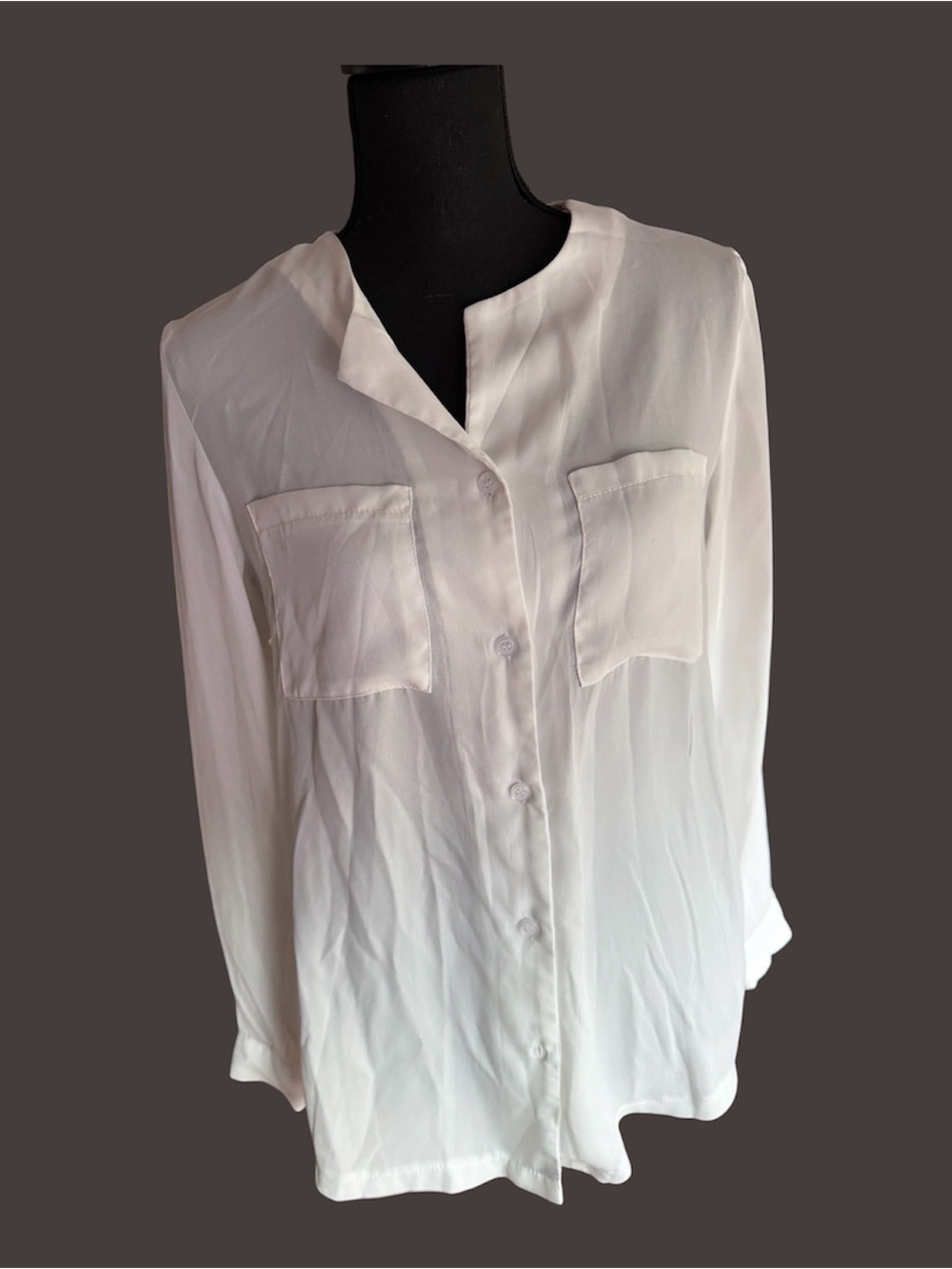 Classic White Button-Down Pocket Shirt